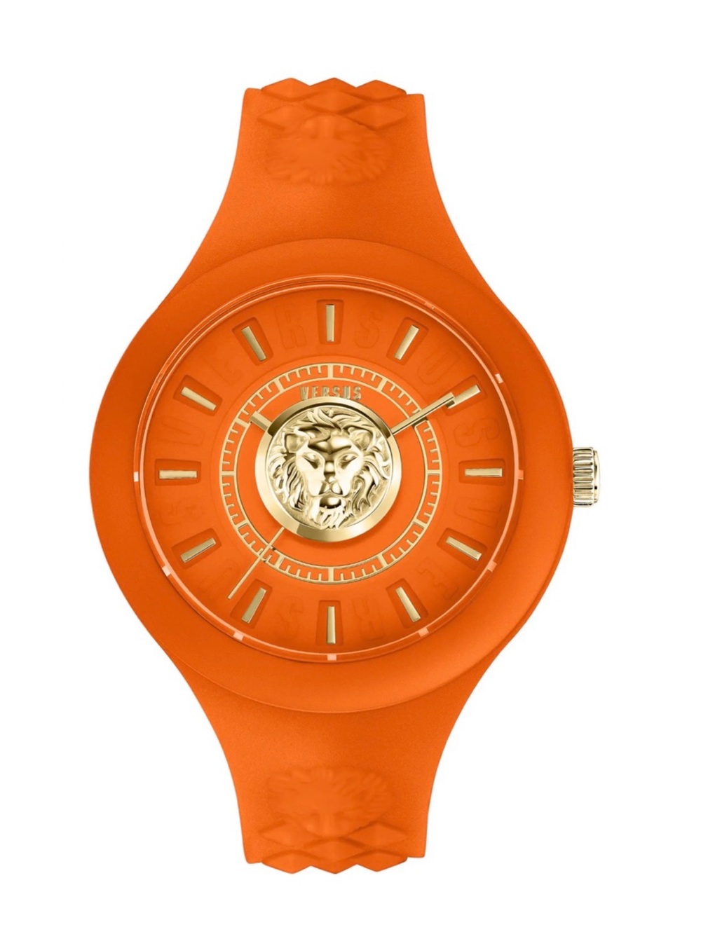 NEW VERSUS Versace Women's Versus Fire Island Lion Silicone Strap Watch, 39mm